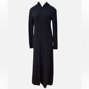 VTG Ralph Lauren Hooded Maxi Sweater Dress Merino Wool Cashmere Angora luxury